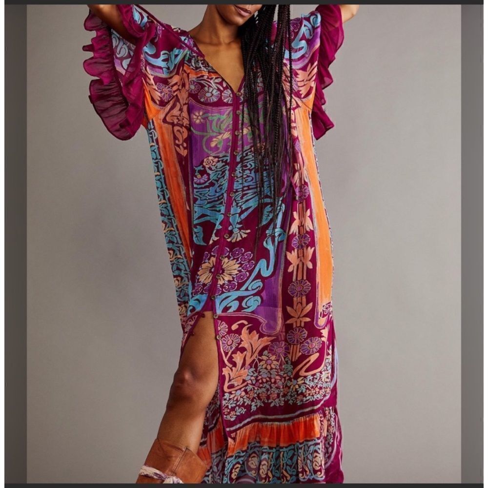 Free People - Back To Barcelona Kaftan dress size XS/TP